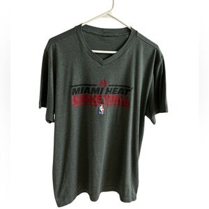 Miami Heat V Neck Adidas Tee